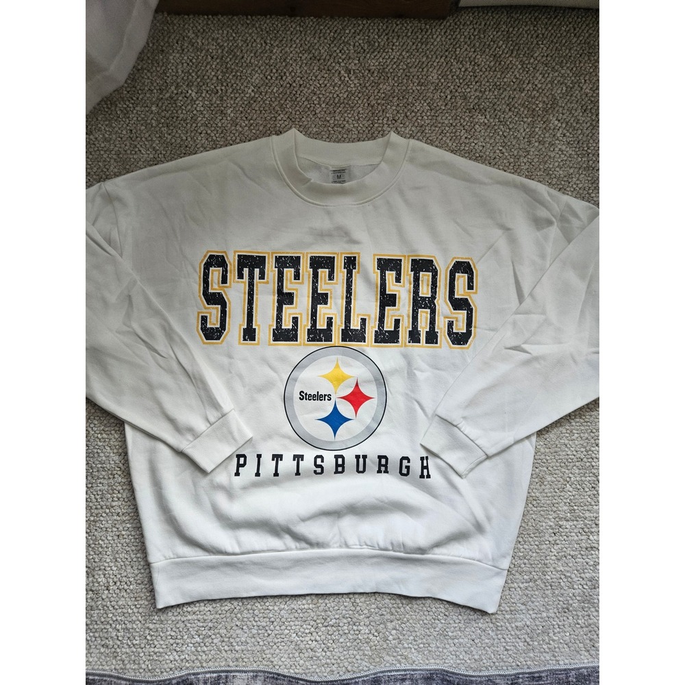 Pittsburgh Steelers Gameday Couture Sweatshirt White Size M Unisex